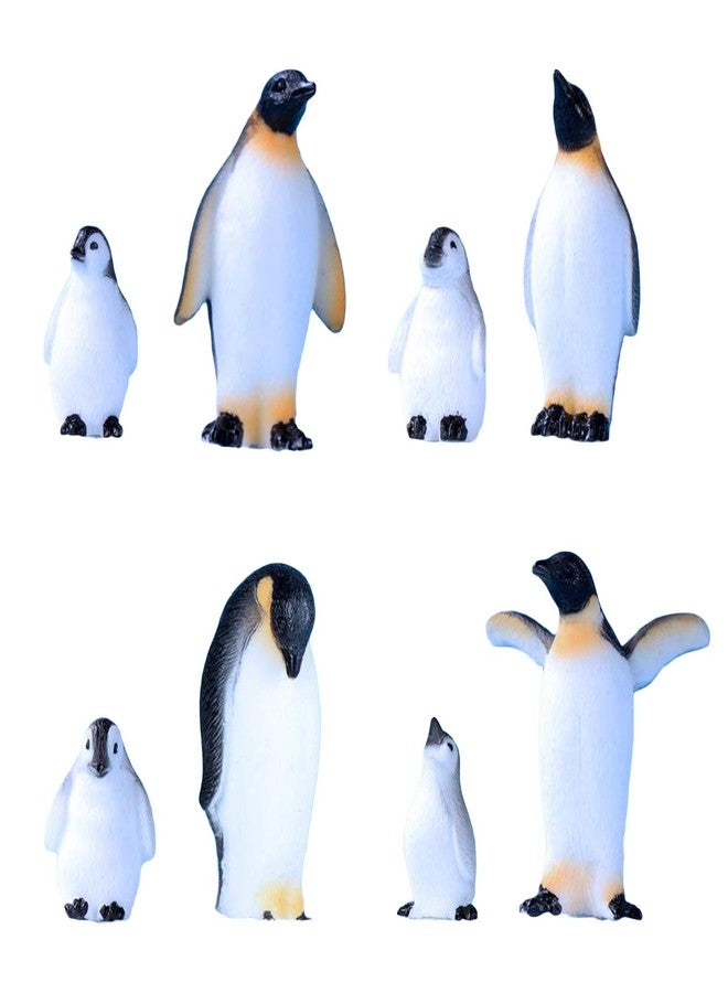 Fevoila 8 Pcs Realistic Penguin Figurines Ocean Animal Penguin Figure Model Cake Toppers Desktop Decor Christmas Birthday Gift - Image 1